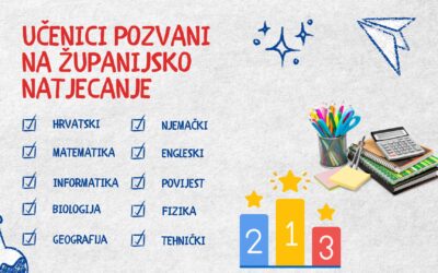 UČENICI POZVANI NA ŽUPANIJSKA NATJECANJA