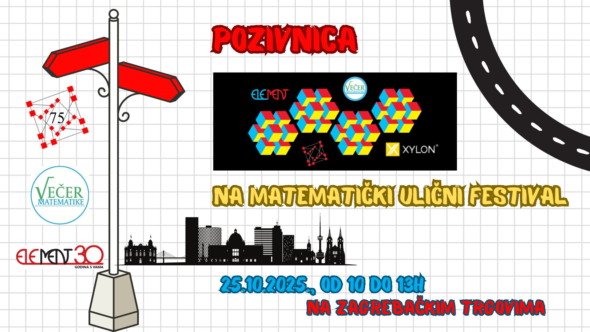 POZIVNICA NA ULIČNI FESTIVAL MATEMATIKE – 2025